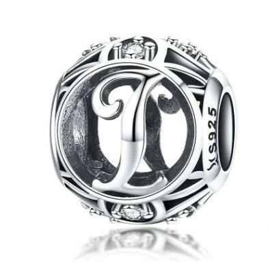 Charm "Hollow Letters" 925 Sterling Silver