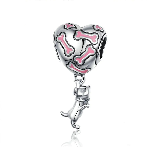 Charm "Puppy Lover" 925 Sterling Silver