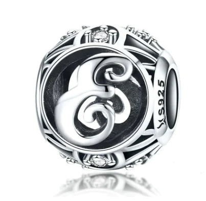 Charm "Hollow Letters" 925 Sterling Silver