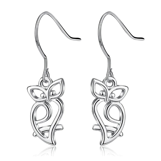 Silver Hook Earrings - 925 Sterling Silver