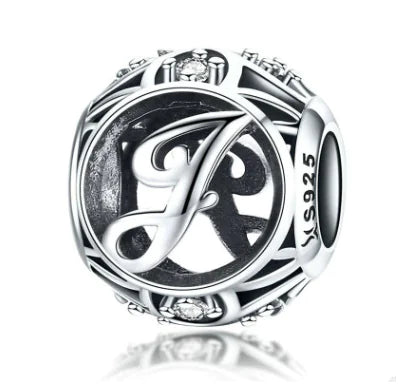 Charm "Hollow Letters" 925 Sterling Silver