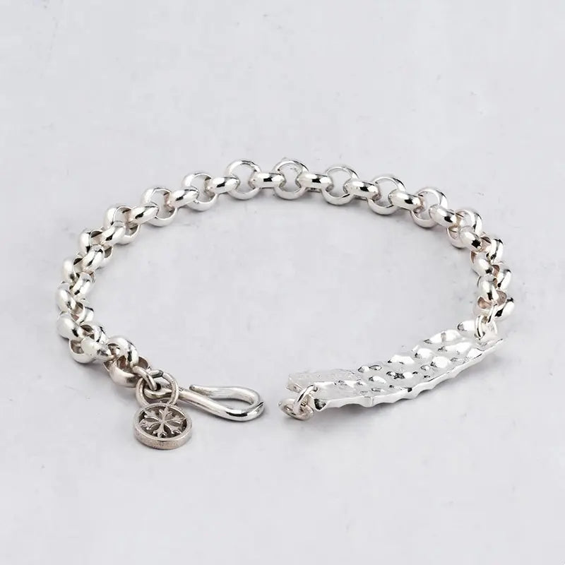 Hammered Bracelet - 925 Sterling Silver